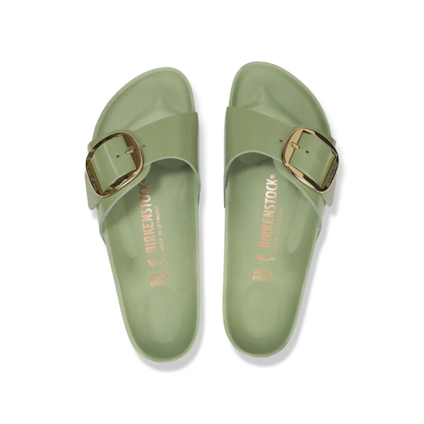 Madrid Big Buckle Natural Leather Patent - Image 4